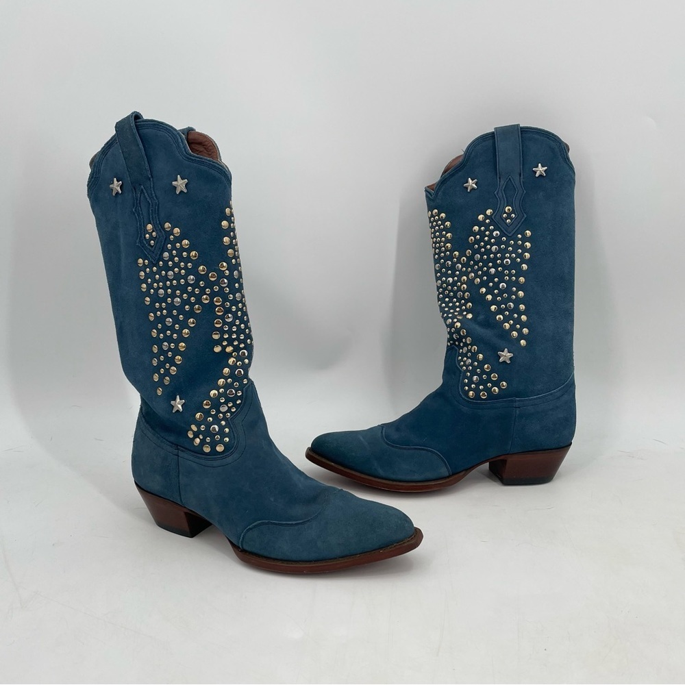 RARE! Women’s American Rebel Elvis Presley Blue Suede Boots - Picture 2 of 8
